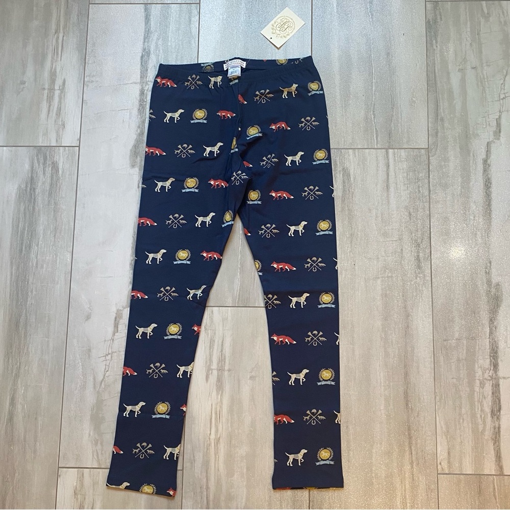 NWT TBBC Mitzy Sue Equestrian Hunt Club Slacks Navy Stretch Leggings, Girls 11